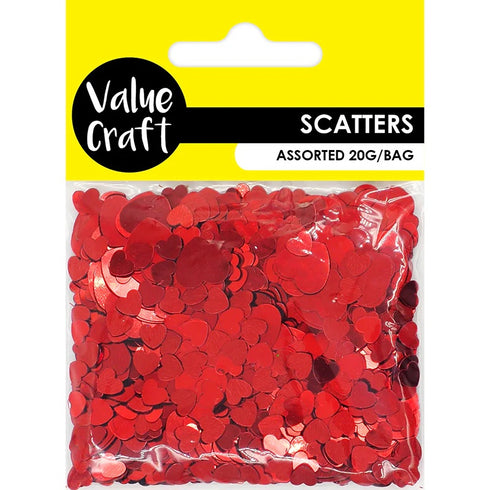 Red Colour Heart Shape Scatters